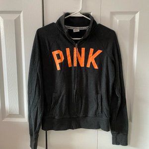 Victoria's Secret PINK Black Zip Up Sweatshirt (XS)